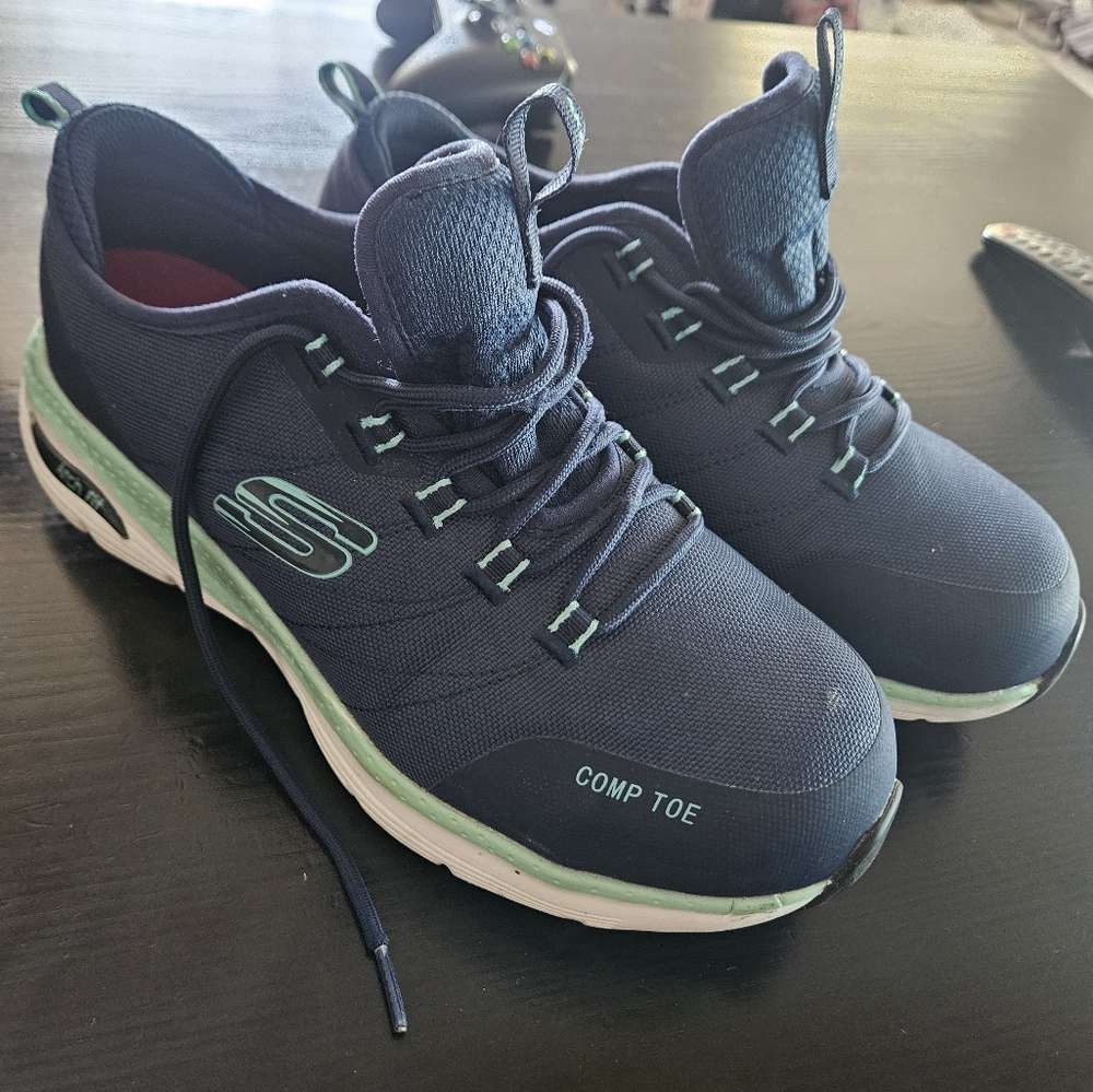Skechers Womens Arch Fit SR Ebinal Sneaker Blue Size 10 Womens